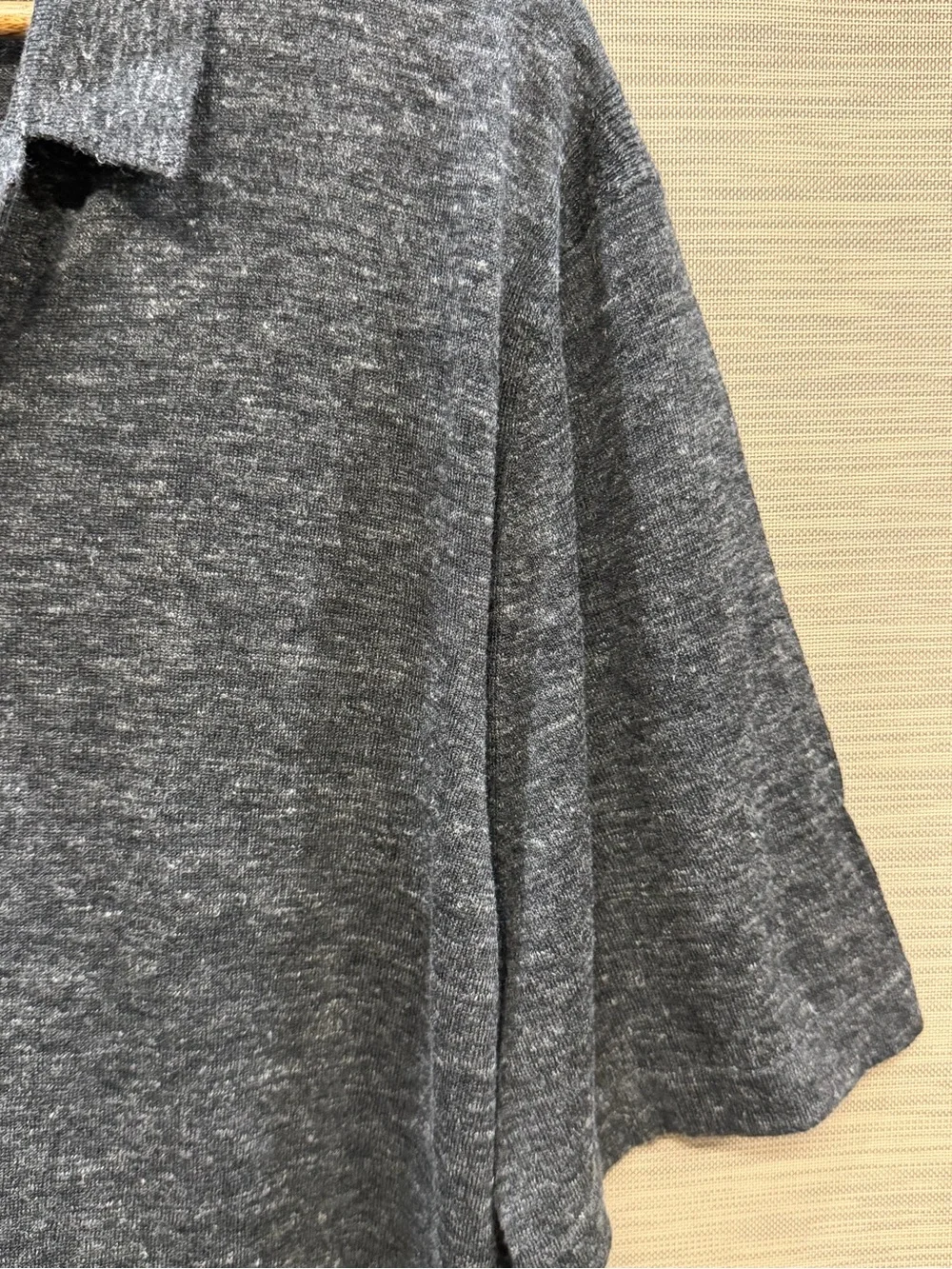 Banana Republic Merino Linen Resort Shirt Heathered Gray Men’s XL TALL NEW